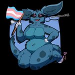 anthro belly biped black_sclera blue_body blue_ears blue_fur blue_tail breasts claws eyelashes eyeshadow featureless_breasts female flag flag_(object) fur fur_markings holding_flag holding_object lgbt_pride looking_at_viewer makeup markings multicolored_body multicolored_ears multicolored_fur navel nude paws pride_color_flag pride_colors purple_eyes slightly_chubby solo spots spotted_body spotted_fur spotted_markings spotted_tail tail tail_markings tail_tuft text transgender_pride_colors tuft two_tone_body two_tone_ears two_tone_fur two_tone_tail white_claws fylumi lgbt_pride_month nintendo pokemon nida_(suger_phox) generation_1_pokemon nidorina pokemon_(species) 1:1 alpha_channel english_text hi_res signature trans_(lore)