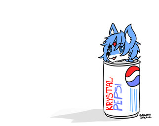 after_transformation ambiguous_form ambiguous_gender beverage can container fur hair happy humor looking_at_viewer multicolored_body multicolored_fur pun simple_background smile solo visual_pun what white_background white_body white_fur spaghettiwarrior nintendo pepsi star_fox krystal_(star_fox) canid canine fox mammal absurd_res hi_res
