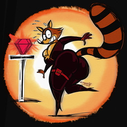 anthro big_breasts big_butt black_bodysuit black_clothing black_eyes black_nose black_skinsuit bodysuit boots breasts brown_body brown_fur bubble_butt butt caught chest_tuft cleavage cleavage_overflow clenched_teeth clothed clothing female footwear fur high_heeled_boots high_heels looking_at_viewer looking_back looking_back_at_viewer markings rear_view shoes skinsuit solo striped_markings striped_tail stripes tail tail_markings tan_body tan_fur teeth thick_thighs tight_clothing tuft wide_eyed wide_hips theteyoman uva_the_raccoon mammal procyonid raccoon 1:1 hi_res