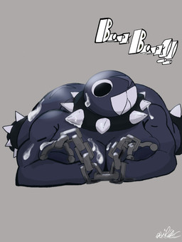 anthro chain collar collar_only cuffs_(clothing) fangs female multiple_piercings nipple_chain nipple_piercing nipples nude piercing solo spiked_collar spikes teeth teeth_showing ails mario_bros nintendo gigi_(thecoatl034) chain_chomp humanoid absurd_res hi_res