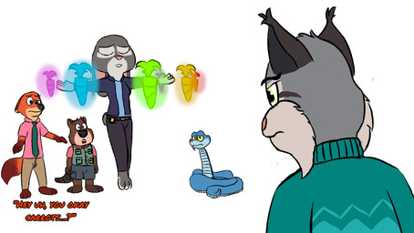 anthro beaver_tail blue_body blue_scales chaos_emerald clothing coiled_up female feral floating fur gem green_clothing green_sweater green_topwear grey_body grey_fur group male pointy_ears power-up rabbit_ears scales sweater topwear vest yellow_eyes chikarapanda disney sega sonic_the_hedgehog_(series) zootopia gary_de'snake judy_hopps nibbles_maplestick nick_wilde pawbert_lynxley beaver canada_lynx canid canine european_rabbit felid feline fox lagomorph leporid lynx mammal oryctolagus pit_viper rabbit red_fox reptile rodent scalie snake true_fox viper crossover hi_res