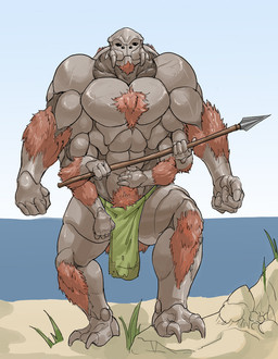 6_arms anthro beach big_muscles bottomwear chest_tuft clothing detailed_background exoskeleton feet fur hair huge_muscles hyper hyper_muscles loincloth male melee_weapon multi_arm multi_eye multi_limb muscular muscular_anthro muscular_male outside polearm sand seaside sky solo spear tuft water weapon berububs matteo_(beralin) arachnid arthropod mygalomorph spider tarantula 2012