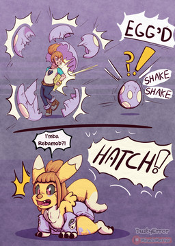 age_regression diaper egg transformation dustyerror bandai_namco digimon rika_nonaka rikamon canid canine digimon_(species) fox mammal renamon absurd_res hi_res