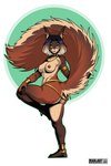 anthro breasts butt female fluffy fluffy_tail fur green_eyes looking_at_viewer nipples solo tail mariart mammal rodent sciurid tree_squirrel 2023 2:3 digital_media_(artwork) hi_res