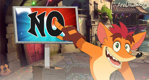 anthro clothing eyebrows fingerless_gloves fur gesture gloves green_eyes hand_gesture handwear inner_ear_fluff male open_mouth pointing sign solo teeth text tuft anadrawzone activision crash_bandicoot_(series) crash_bandicoot bandicoot mammal marsupial artist_name hi_res reaction_image