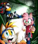 accessory anthro black_nose blue_eyes bracelet clothing cosplay female footwear fur green_eyes group hair headband jewelry male parody pink_hair plant red_eyes short_hair smile thin_thighs tree white_body white_fur yellow_body yellow_fur meggie-meg naruto sega sonic_the_hedgehog_(series) amy_rose miles_prower naruto_uzumaki sakura_haruno sasuke_uchiha shadow_the_hedgehog canid canine eulipotyphlan fox hedgehog mammal crossover hi_res signature