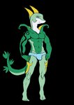 2020 abs anthro anthrofied athlete athletic athletic_anthro athletic_male blue_eyes bulge byondrage clothing elemental_creature flora_fauna generation_5_pokemon green_body green_scales hands_on_hips hi_res leaf leg_markings long_tail male markings mostly_nude nintendo ourboiroy plant pokemon pokemon_(species) pokemorph reptile scales scalie serperior soccer_player solo tail tattoo the_giga_competition thong tiptoes underwear