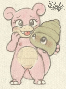 anthro anthrofied areola barely_visible_genitalia barely_visible_vulva biped black_eyes countershade_face countershade_torso countershading eyebrows female flat_chested front_view genitals looking_at_viewer multicolored_body nipples nude pink_body pokemorph simple_background solo standing tan_body tan_countershading teeth tongue tongue_out two_tone_body vulva young young_anthro young_female comfymouse nintendo pokemon generation_1_pokemon pokemon_(species) shellder_(slowbro) slowbro 2025