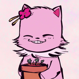 anthro blue_eyes flower fur looking_at_viewer male pink_body pink_fur plant slap smile solo white_body white_fur doiduh amagi_brilliant_park fan_character tirami canid canine canis domestic_dog mammal pomeranian spitz 1:1 animated digital_media_(artwork) no_sound short_playtime