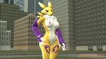 3_fingers 3d_background blue_eyes breasts female fingers fur genitals looking_at_viewer nipples nude pussy simple_background solo white_body white_fur yellow_body yellow_fur soda_rakoon bandai_namco digimon canid digimon_(species) mammal renamon 16:9 3d_(artwork) digital_media_(artwork) hi_res widescreen