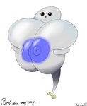 accessory areola big_breasts breasts female furgonomics ghost_tail holding_breast holding_object huge_breasts hyper hyper_breasts key nipples not_furry nude open_mouth purple_areola purple_nipples simple_background solo tail tail_accessory tail_holding_object text phil_sux ghost spirit english_text hi_res