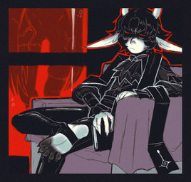 5_toes barefoot black_background bottomwear chair claws clothing feet furniture horn humanoid_feet humanoid_pointy_ears latex latex_bottomwear latex_clothing latex_pants male male_humanoid not_furry pants plantigrade pointy_ears shirt simple_background sitting soles solo toe_claws toes topwear dondon alexis_(dondon) demon demon_humanoid humanoid
