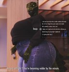 alcohol anthro belly beverage big_breasts big_butt bottomwear breasts butt claws clothed clothing denim denim_bottomwear denim_clothing dialogue female finger_claws game_ui gameplay_mechanics horn huge_breasts jeans looking_at_viewer open_mouth outside overweight overweight_female pants sharp_teeth solo sweater tail teeth thick_thighs topwear wide_hips yellow_eyes coolmaster98 bethesda_game_studios corona_(beer) microsoft skyrim the_elder_scrolls deeja argonian scalie 2022 3d_(artwork) absurd_res digital_media_(artwork) hi_res watermark