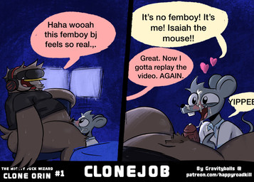anthro anthro_on_anthro anthro_penetrated anthro_penetrating anthro_penetrating_anthro bodily_fluids brown_body brown_feathers cum cum_drip cum_in_mouth cum_inside cum_on_face dialogue dripping duo erection feathers fellatio genital_fluids genitals humanoid_genitalia humanoid_penis humor larger_male male male/male male_penetrated male_penetrating male_penetrating_male open_mouth oral oral_penetration overweight overweight_anthro overweight_male penetration penile penile_penetration penis profanity sex size_difference smaller_male smaller_penetrated speech_bubble text happyroadkill isaiah_the_mormon_mouse orin_owl avian bird mammal mouse murid murine owl rodent english_text hi_res preview url