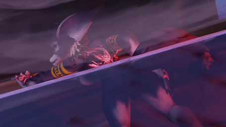 animal_genitalia animal_vulva anthro arm_tattoo belly big_breasts black_body black_fur black_nipples black_stripes black_vulva breasts butt canine_genitalia canine_vulva ear_piercing ear_ring feather_ear_ring female fur genitals hand_on_hip head_tuft hot_tub looking_at_viewer looking_back nipples nude piercing presenting presenting_hindquarters presenting_vulva raised_tail ring_piercing scar solo stripes tail tail_motion tattoo tuft underwater_view vulva water white_belly yellow_eyes yellow_tattoo magnovius blizzard_entertainment warcraft saheeri canid mammal vulpera 16:9 animated hi_res short_playtime sound webm widescreen