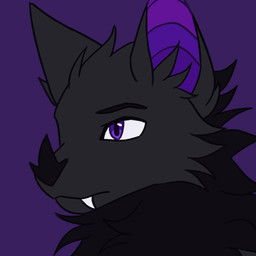 anthro black_body black_fur chest_fur fangs fur looking_at_viewer male purple_eyes purple_inner_ear showing_teeth smile teeth vampire_teeth jaded_ghost devinos_(deviantbat) bat canid canine canis hybrid leaf-nosed_bat mammal microbat vampire_bat wolf yangochiropteran 1:1 animated