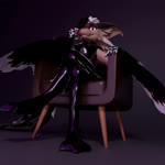 3_fingers anthro armchair chair clothing container crossed_legs cup curling_toes drinking_glass feathers feet fingers foot_fetish furniture glass glass_container glass_cup javali latex latex_clothing latex_legwear legwear male multi_ear on_chair sipping sitting sitting_on_chair solo tail talons toes wings crumbledskull javenchi_(modeler) blender_cycles avian 3d_(artwork) animated digital_media_(artwork) hi_res no_sound webm