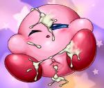 anus bodily_fluids cum cum_inside female genital_fluids genitals not_furry one_eye_closed open_mouth pussy solo spreading star box_xod kirby_(series) nintendo kirby waddling_head 2012 digital_media_(artwork) low_res oekaki