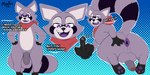 anthro anus balls big_balls big_butt blue_background boop butt darkened_genitalia darkened_penis foreskin fur genitals grey_body grey_fur hands_on_hips huge_butt humanoid_genitalia humanoid_penis kerchief kerchief_only looking_at_viewer looking_back male markings mostly_nude neckerchief neckerchief_only neckwear pawpads penis purple_anus purple_eyes purple_pawpads purple_tongue raised_tail scarf simple_background solo spread_anus spreading striped_markings striped_tail stripes tail tail_markings tongue moofles123 indigo_park rambley_raccoon mammal procyonid raccoon 2:1 hi_res