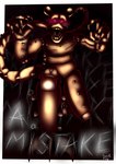 anthro border dark_lighting fingers front_view glowing glowing_eyes gradient_background hostile looking_at_viewer looking_down machine male metal_claws one_knee_forward pose rat_tail red_eyes red_light simple_background solo tail text white_border hpiola fazbear_fanverse five_nights_at_candy's five_nights_at_candy's_3 five_nights_at_freddy's scottgames monster_rat_(fnac) rat_(fnac) the_rat animatronic mammal monster murid murine rat robot rodent 2024 digital_media_(artwork) hi_res signature