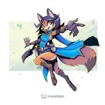 anthro black_hair black_nose book breasts clothed clothing dipstick_tail female forehead_gem fur gem gloves gloves_(marking) hair handwear markings open_mouth orange_body orange_fur solo tail tail_markings yellow_eyes kiaun bethellium zoana_(bethellium) canid canine fox mammal 1:1 hi_res