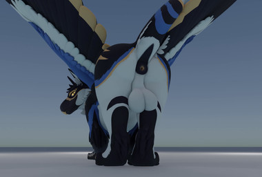 anus backsack balls beak butt feral genitals looking_at_viewer male presenting presenting_hindquarters puffy_anus raised_tail shaking_butt solo tail wings malfaren_(artist) mythology shevarius_(malfaren) avian gryphon mythological_avian mythological_creature 2026 3d_(artwork) 3d_animation absurd_res animated blender_(artwork) blender_eevee_(artwork) digital_media_(artwork) hi_res loop no_sound short_playtime video