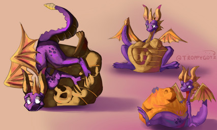 abdominal_bulge ambiguous_gender anthro belly belly_overhang big_belly big_butt bodily_fluids body_outline bubble_butt butt butt_focus claws clothing duo dynamic_lighting feet female feral fur hair horn huge_belly male navel on_top on_top_of_belly onomatopoeia oral_vore overweight overweight_anthro overweight_female overweight_male overweight_pred purple_body purple_eyes scales scaly_tail simple_background size_difference solo sound_effects struggling struggling_prey tail text tight_belly toe_claws twitter_handle vore wings troppygutz activision mythology spyro_reignited_trilogy spyro_the_dragon dragon mammal mythological_creature mythological_scalie scalie 2025 5:3 artist_name digital_media_(artwork) digital_painting_(artwork) english_description english_text hi_res painting_(artwork) shaded soft_shading watermark