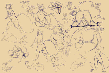 anthro ball_gag bdsm big_tail bodily_fluids bondage bound breast_grab breasts cum cum_in_vagina cum_inside dialogue digitigrade duo embarrassed exposed female from_front_position gag genital_fluids genitals hand_on_breast hand_on_face high-angle_view low-angle_view lying male male/female missionary_position mostly_offscreen_character muzzle_(object) muzzled on_back open_mouth penetration penis restraints rope rope_bondage sex solo spreader_bar tail tail_pillow vaginal vaginal_penetration yawn firewyrmz cherry_(firewyrmz) wild_(firewyrmz) ambiguous_species canid canine fox mammal absurd_res hi_res sketch sketch_page