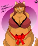 anthro breasts clothing female hair lingerie overweight solo chrisandcompany reese_vecat domestic_cat felid feline felis mammal hi_res