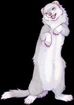 alpha_channel ambiguous_gender arm_tuft cheek_tuft claws coywolfy crotch_tuft daww dipstick_tail domestic_ferret elbow_tuft european_polecat eyes_closed facial_markings facial_tuft fangs female_(lore) feral fluffy fluffy_tail fur fur_tuft gloves_(marking) grey_body grey_fur grin guard_hair head_markings heart_(marking) hi_res hybrid leg_markings mammal markings mask_(marking) mustelid musteline neck_tuft nose_markings open_mouth open_smile pawpads paws pink_inner_ear pink_pawpads pink_tongue shaded simple_background smile socks_(marking) solo spotted_nose standing_on_hind_legs sunny_silver tail tail_markings teeth toe_claws tongue transparent_background true_musteline tuft weasel white_body white_claws white_fur