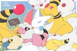 after_sex all_fours ampharos big_penis bodily_fluids bovid caprine cum cum_in_ass cum_inside cum_on_face cumshot delta-eon dragon eating ejaculation fasenso flaaffy generation_2_pokemon generation_6_pokemon genital_fluids genitals grass group group_sex harem huge_penis hyper hyper_genitalia hyper_penis long_penis looking_at_viewer looking_back lying male male/male mammal mareep mega_ampharos mega_evolution mythological_creature mythological_scalie mythology nintendo on_back on_front penis plant pokemon pokemon_(species) reptile scalie sex sheep sign simple_background sitting tail text