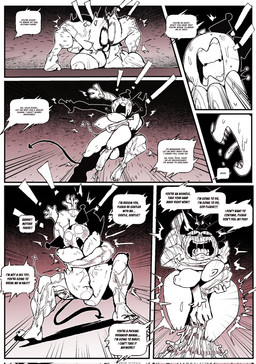 anthro big_breasts bodily_fluids breasts duo female genital_fluids male male/female penetration profanity rough_sex sex spade_tail tail text vaginal_fluids vein white_body north_star_500 onegai_my_melody sanrio kuromi demon lagomorph leporid mammal rabbit comic english_text hi_res