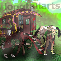bowed_string_instrument dancing female feral male music musical_instrument string_instrument vehicle violin wagon cor1998l domestic_cat equid equine felid feline felis horse mammal 1:1