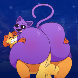 anal anal_penetration anthro anthro_on_anthro anthro_penetrated anthro_penetrating anthro_penetrating_anthro balls big_butt black_nose black_sclera butt cheek_tuft duo eyes_closed facial_tuft from_front_position fur fur_tuft genitals hand_on_another's_butt hand_on_butt head_tuft huge_butt hyper hyper_butt looking_back looking_pleasured lying male male/male male_on_bottom male_on_top male_penetrated male_penetrating male_penetrating_male multicolored_body multicolored_fur on_back on_bottom on_top open_mouth open_smile orange_body orange_fur penetration penile penile_penetration penis_in_ass pink_tongue purple_body purple_fur reverse_missionary_position sex smile tail teeth tongue tuft white_eyes yellow_body yellow_fur tunemon mob_entertainment poppy_playtime smiling_critters catnap_(poppy_playtime) dogday_(poppy_playtime) canid canine canis domestic_cat domestic_dog felid feline felis mammal 1:1 2025 absurd_res digital_media_(artwork) hi_res