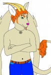 anthro bottomwear clothed clothing denim denim_bottomwear denim_clothing green_eyes hair horn jeans jewelry male necklace occult_symbol pants partially_clothed pentacle pentacle_necklace pentagram red_hair solo symbol tail yellow_horn beast327 mysticred mythology deer dragon hybrid mammal mouse murid murine mythological_creature mythological_scalie raigonetta rodent scalie digital_media_(artwork) half-length_portrait portrait