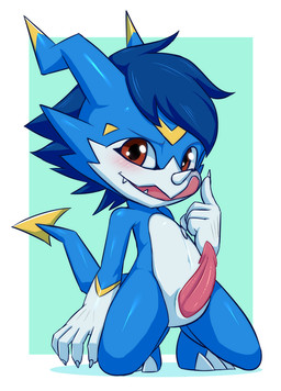 animal_genitalia erection genital_slit genitals hair male penis solo tail rusho bandai_namco digimon mythology fan_character yami_the_veemon digimon_(species) dragon fanmon mythological_creature mythological_scalie reptile scalie veemon