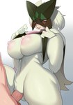 anthro anthro_focus anthro_penetrated areola balls big_breasts biped breasts duo erection faceless_character faceless_human faceless_male female female_focus female_penetrated genitals green_body huge_breasts human_on_anthro human_penetrating human_penetrating_anthro interspecies male male/female male_penetrating male_penetrating_female nipples penetration penile penile_penetration penis penis_in_pussy pink_areola pink_eyes pink_nipples pokephilia pussy sex simple_background solo_focus vaginal vaginal_penetration white_background faeki nintendo pokemon generation_9_pokemon human mammal meowscarada pokemon_(species) hi_res