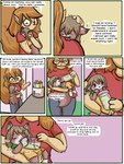 2012 3:4 anthro baby_bottle babystar biped comic detailed_background dialogue digital_media_(artwork) duo english_text eyes_closed eyewear female fur gemma_polson glasses good_girl hair hi_res lying mammal marina_neira_(character) rodent sciurid standing text tree_squirrel young young_anthro