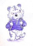 anthro male snow solo insectguy_(artist) animal_crossing nintendo rolf_(animal_crossing) felid mammal pantherine tiger absurd_res hi_res painting_(artwork) traditional_media_(artwork) watercolor_(artwork)