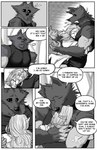 anthro black_sclera bodily_fluids cheek_tuft clothing crying dialogue duo facial_tuft female hug humanoid_pointy_ears knee_highs legwear male male/female muscular pointy_ears snow speech_bubble tears text tuft winter junker_draws mythology canid canine elf humanoid mammal mythological_canine mythological_creature werecanid werecanine werecreature werewolf absurd_res comic english_text hi_res