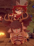 bdsm big_breasts bondage bound breasts duo female female/female holidays huge_breasts size_difference smaller_female mcarron christmas league_of_legends riot_games tencent poppy_(lol) snow_fawn_poppy_(lol) vex_(lol) deer mammal yordle 3:4 absurd_res hi_res