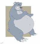 anthro belly big_belly claws male overweight overweight_anthro overweight_male solo canson bear mammal hi_res