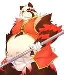 anthro belly black_body black_fur blush bulge clothed clothing fur kemono male navel overweight overweight_anthro overweight_male red_body red_fur solo underwear white_body white_fur chiro_(artist) fanfan bear giant_panda mammal 2017 absurd_res hi_res