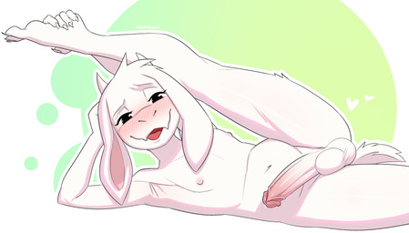 2_horns 5_fingers anthro areola arm_support balls bedroom_eyes bent_arm biped black_eyebrows black_eyes blush blush_lines blushing_at_viewer bodily_fluids colored_nails erection eyebrows feet fingernails fingers flesh_fang flexible floppy_ears foot_grab foreskin front_view fur fur_tuft genital_fluids genitals glans gradient_penis green_background head_tuft heart_symbol horn humanoid_feet humanoid_genitalia humanoid_hands humanoid_penis leaning_on_elbow long_ears long_fingernails long_toenails looking_at_viewer lop_ears lying male male_anthro monotone_body monotone_fur nails narrowed_eyes navel nipples nude nude_anthro nude_male on_side open_mouth open_smile outline penis pink_areola pink_blush pink_glans pink_inner_ear pink_nipples pink_penis pink_tongue plantigrade pose precum precum_bead raised_eyebrow raised_leg retracted_foreskin seductive sharp_fingernails sharp_nails sharp_toenails short_tail simple_background slim slim_anthro slim_male smile smiling_at_viewer solo straight_arm straight_legs tail text toenails toes tongue tuft white_background white_balls white_body white_fingernails white_fur white_horn white_nails white_outline white_penis white_sclera white_tail white_text white_toenails white_tuft desertkaiju undertale undertale_(series) asriel_dreemurr boss_monster_(undertale) bovid caprine goat mammal artist_name hi_res portrait shaded