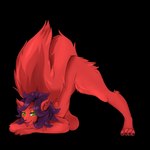 1:1 2021 absurd_res alpha_channel anthro ass_up big_breasts blush breasts butt digital_media_(artwork) feet female fur glowing green_eyes hair hecatefroz hi_res jack-o'_pose looking_at_viewer mammal nude pose presenting purple_hair red_body red_fur rodent sciurid simple_background smile solo tongue tongue_out tree_squirrel