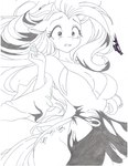 anthro big_breasts biped breasts cleavage clothed clothing female hair looking_at_viewer simple_background solo tail thick_thighs ray3r1 friendship_is_magic hasbro my_little_pony fluttershy_(mlp) equid equine horse mammal pony hi_res