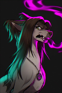 angry black_background brown_hair brown_nose eyelashes fangs female feral feral_with_hair fur green_eyes hair hairless jewelry long_hair looking_back necklace necklace_only nude open_mouth side_view simple_background solo tan_body tan_fur teeth azzai canid canine canis chinese_crested_dog domestic_dog hairless_dog mammal toy_dog 2023 2:3 colored colored_sketch digital_drawing_(artwork) digital_media_(artwork) shaded sketch