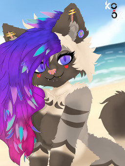 anthro breasts britannyharper female fluffy hair large_hair solo wide_hips kothony(koxok) domestic_cat felid feline felis mammal siamese 3:4 absurd_res hi_res