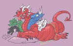 burp_cloud burping digestion digestion_noises dragon european_mythology female feral greek_mythology hydra multi_head mythological_creature mythological_scalie mythology oral_vore pillow red_body red_scales scales scalie solo tiamat_(dnd) vore woodhouse3d