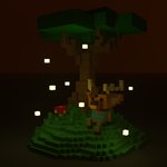 anthro antlers fungus grass hill horn male mushroom nature night outside plant shadown solo tree voxel_(artwork) handlebarsprites tom_cervo ambient_arthropod ambient_insect arthropod beetle deer elateroid firefly insect mammal 1:1 digital_media_(artwork)